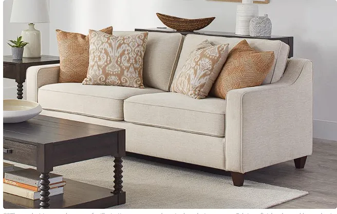 Christine Cushion Back Living Room Set Beige