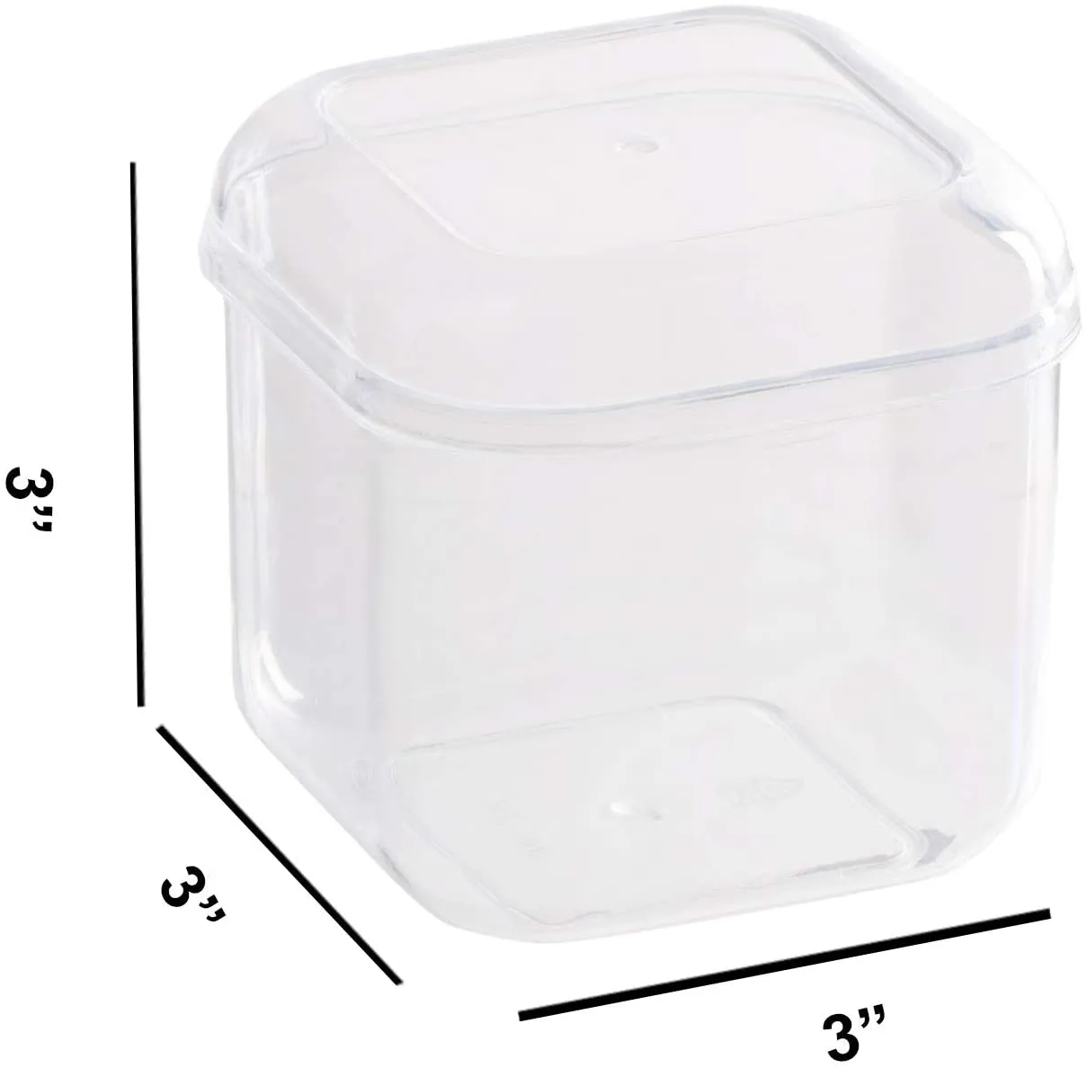 Clear Acrylic Boxes Rounded Edge 3"x3"x3" 24 Pack
