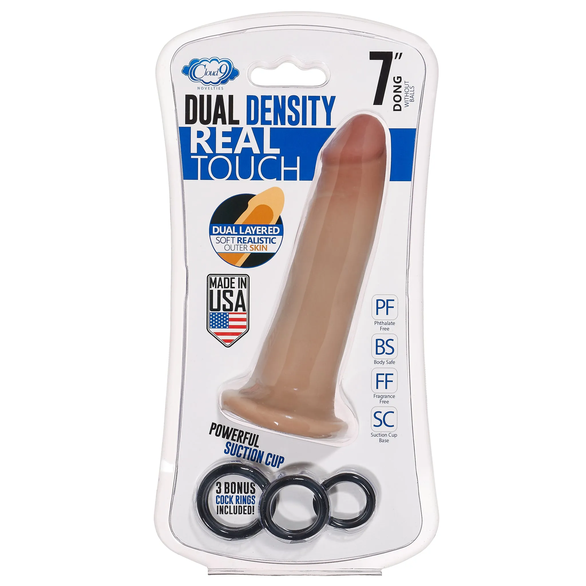 Cloud 9 Dual Density Real Touch 7in With No Balls Tan/ Mocha