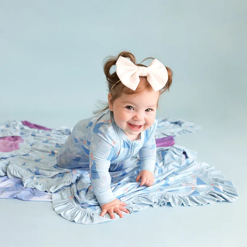 Disney Frozen Elsa & Frozen Castle Ruffled Luxe Patoo® Blanket
