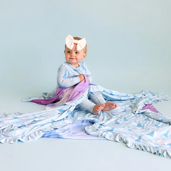 Disney Frozen Elsa & Frozen Castle Ruffled Luxe Patoo® Blanket
