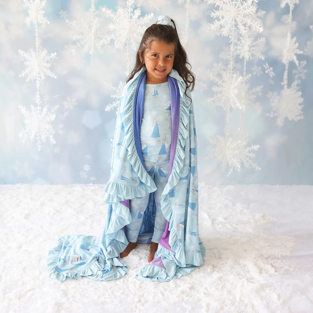 Disney Frozen Elsa & Frozen Castle Ruffled Luxe Patoo® Blanket