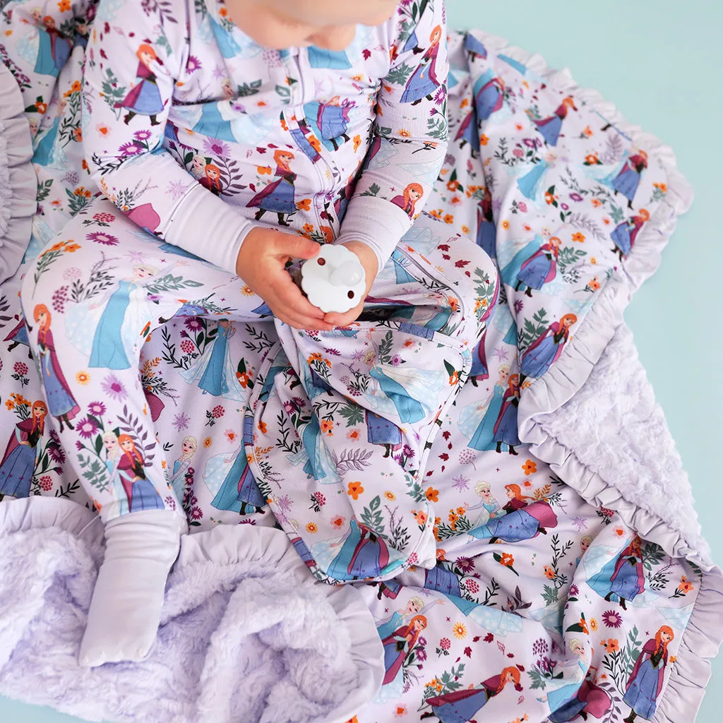 Disney Frozen Sisters Minky Ruffled Luxette Patoo® Blanket