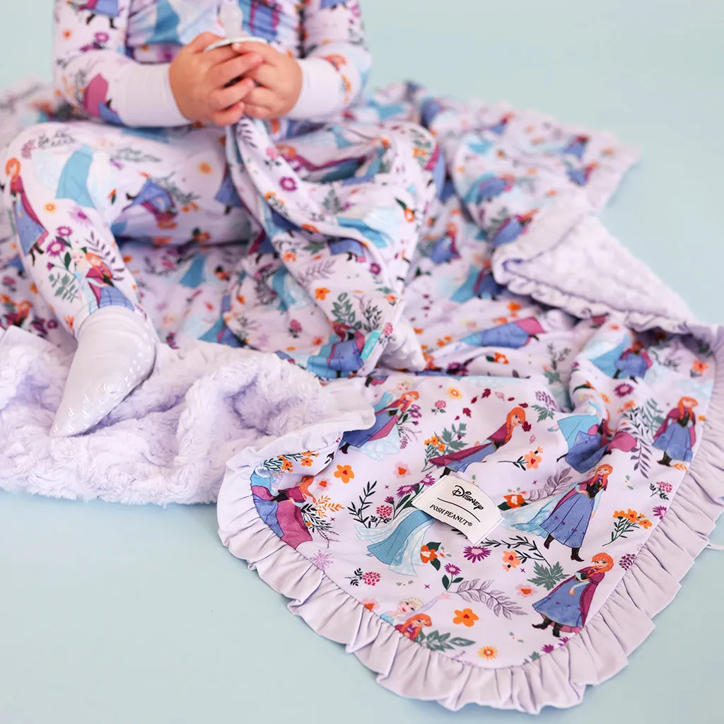 Disney Frozen Sisters Minky Ruffled Luxette Patoo® Blanket