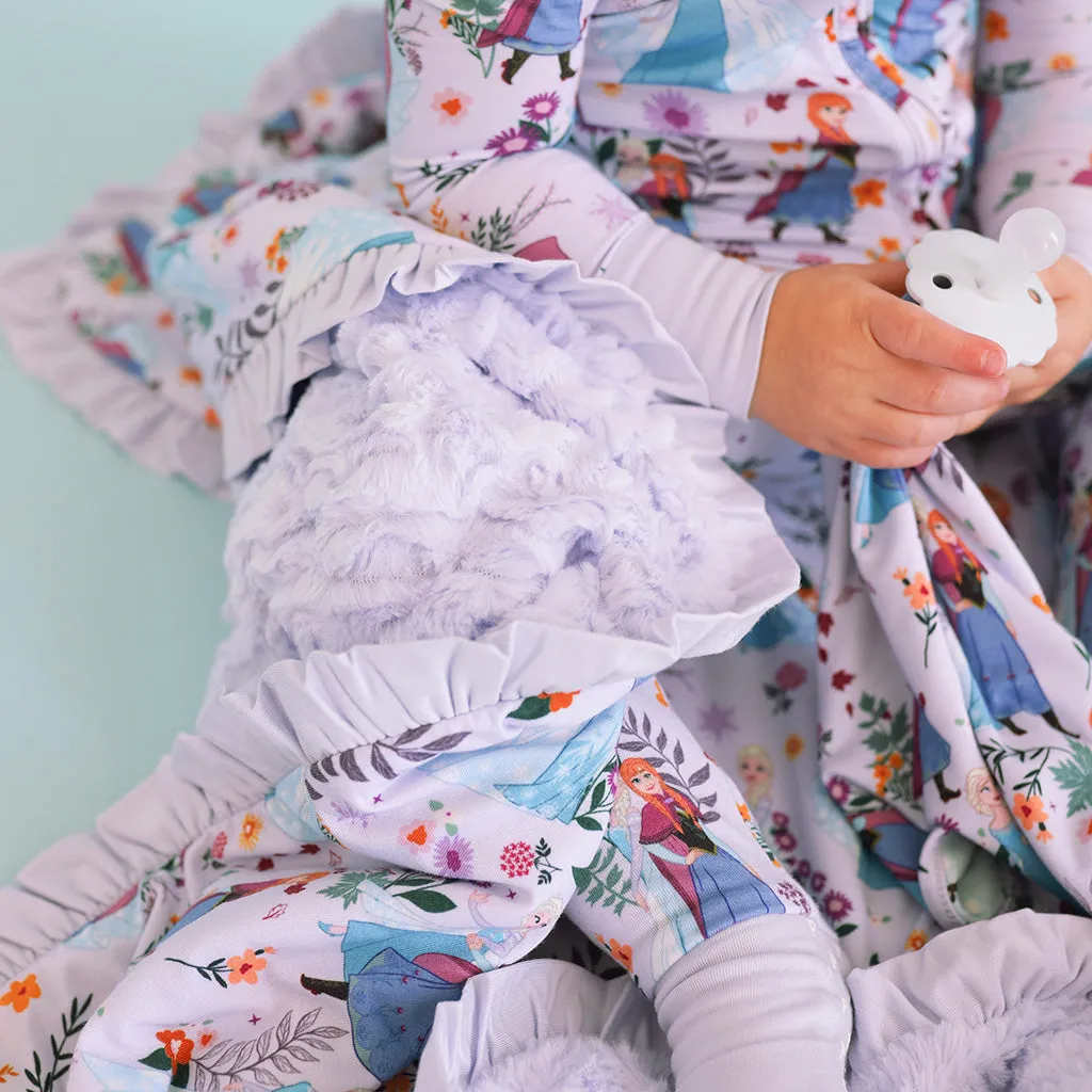 Disney Frozen Sisters Minky Ruffled Luxette Patoo® Blanket