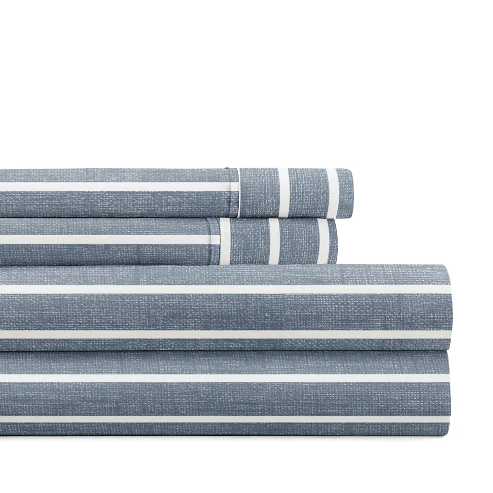 Distressed Awning Stripe 4-Piece Pattern Sheet Sets