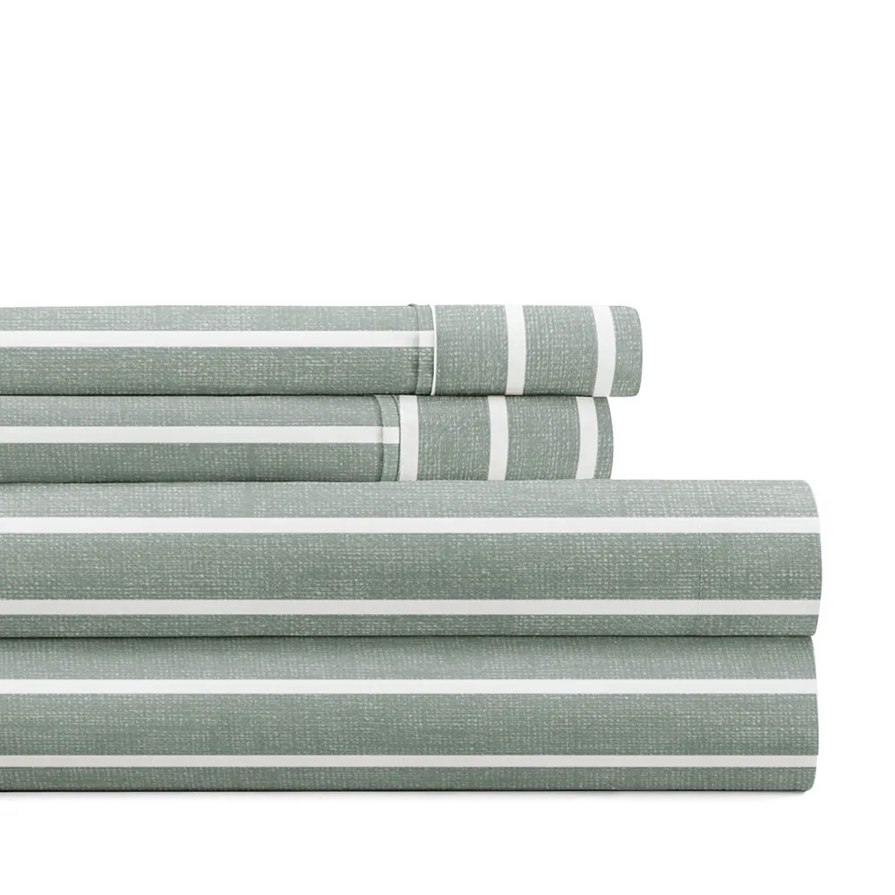 Distressed Awning Stripe 4-Piece Pattern Sheet Sets
