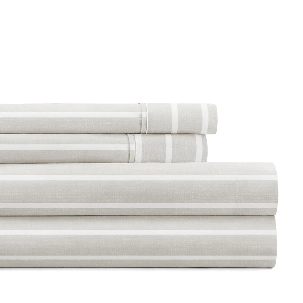 Distressed Awning Stripe 4-Piece Pattern Sheet Sets