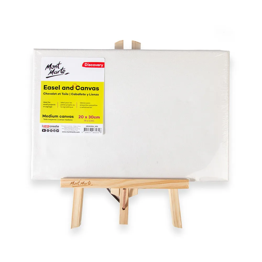 Easel and Canvas Discovery Medium 20 x 30cm (7.9in x 11.9in)
