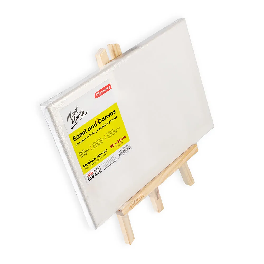 Easel and Canvas Discovery Medium 20 x 30cm (7.9in x 11.9in)
