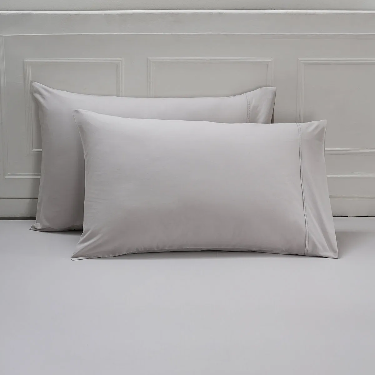 Eden Crisp & Light Weight 100% Cotton Solid Grey Fitted Sheet