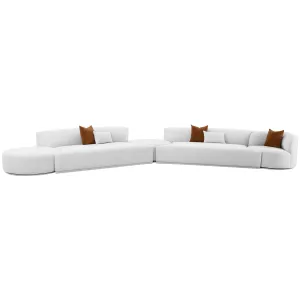 Fickle 5 Piece Modular Chaise Sectional, Grey