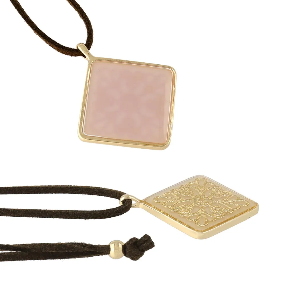 Filigree Square Cord Necklace