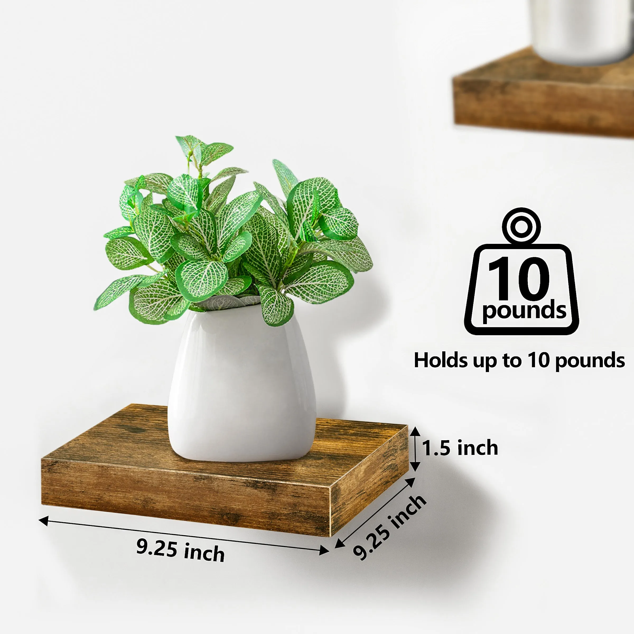 Floating Square Shelves (3 Pack)