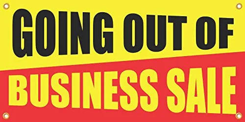 Going Out Of Business Sale 2ftx4ft Vinyl Retail Banner Sign