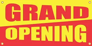 Grand Opening 2ftx4ft Vinyl Retail Banner Sign