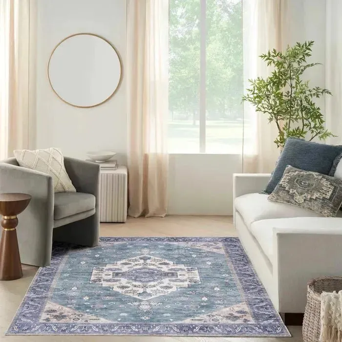Grand Washables GRW03 Teal/Blue Rug