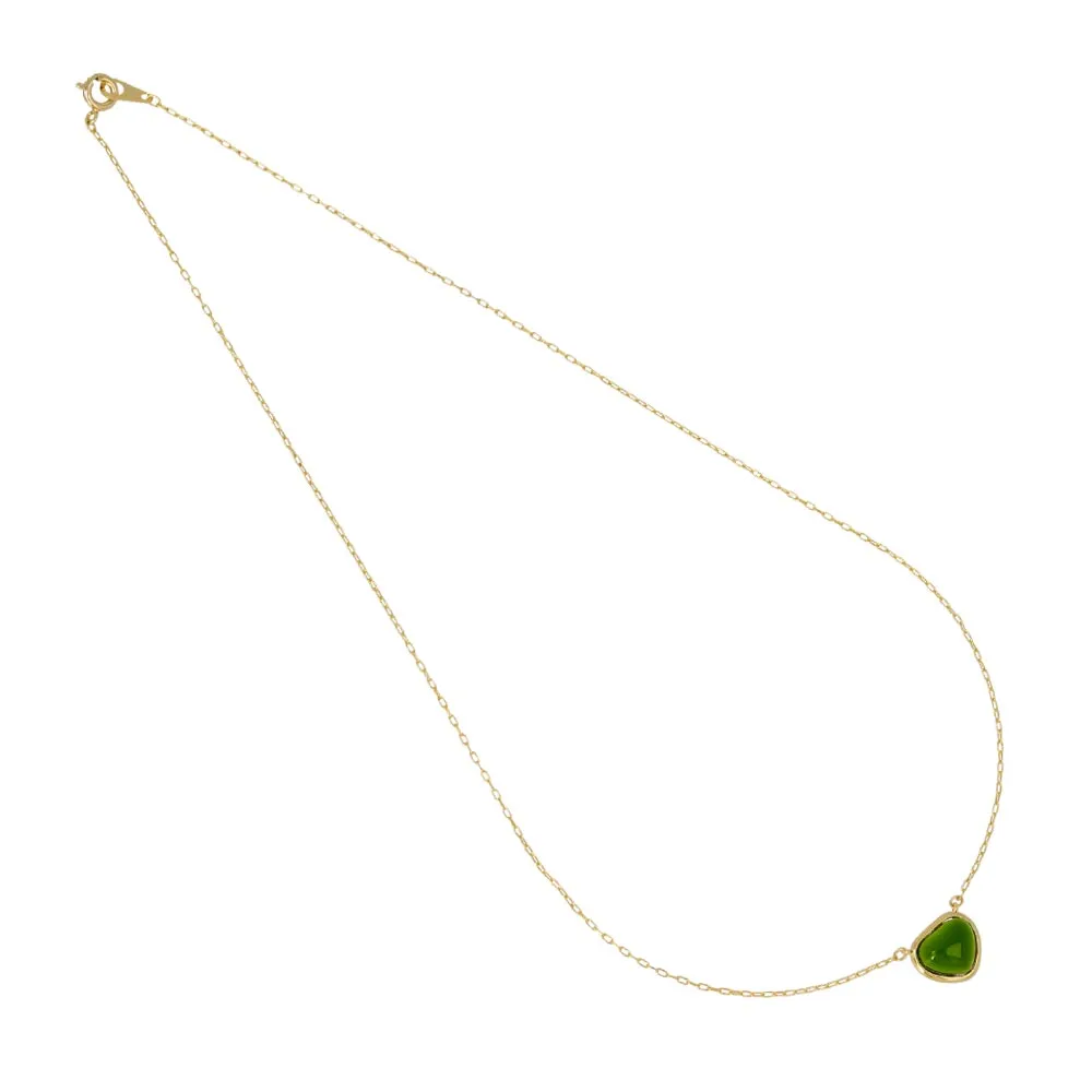 Green Triangle Glass Jewel Necklace