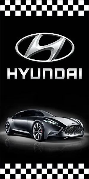 Hyundai Auto Dealer Vertical Avenue Pole Banner Signs