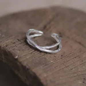 Irregular Cross Open Ring
