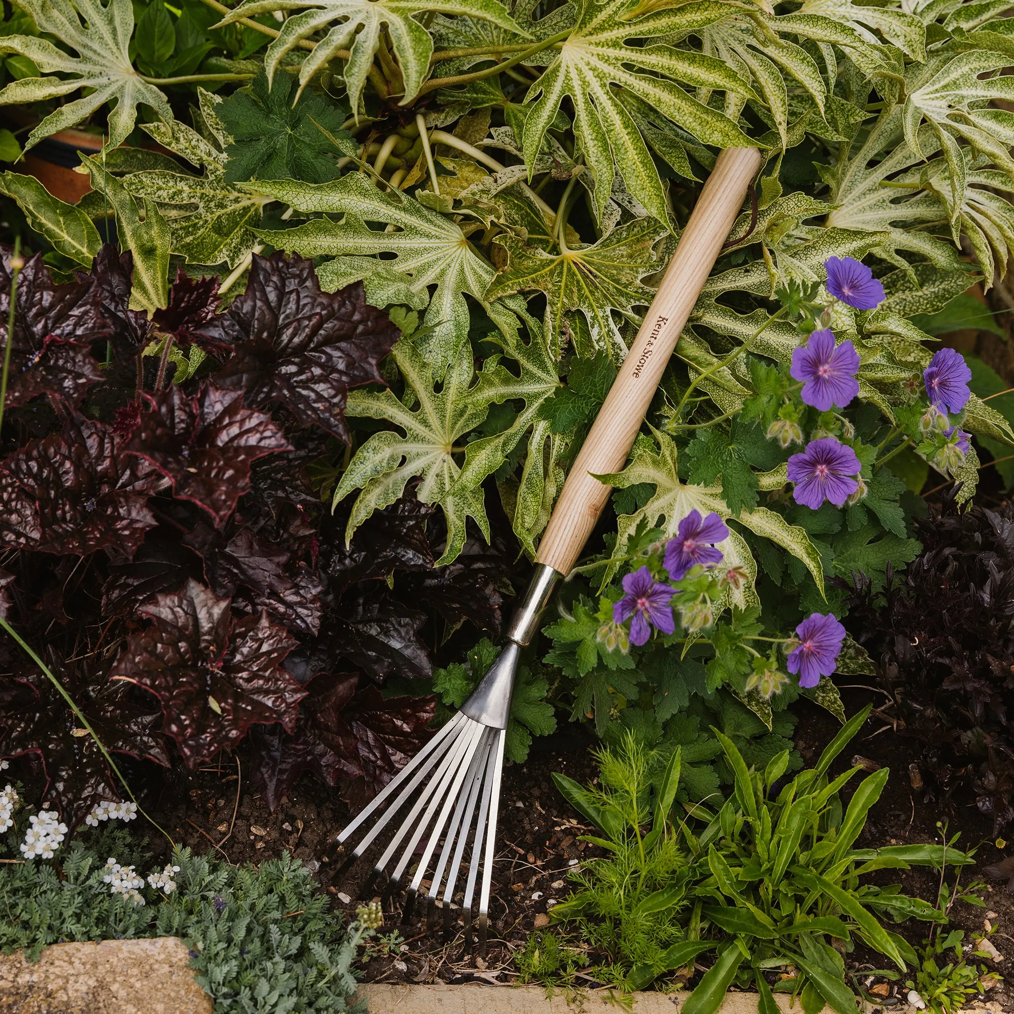 Kent & Stowe Stainless Steel Border Hand Shrub Rake