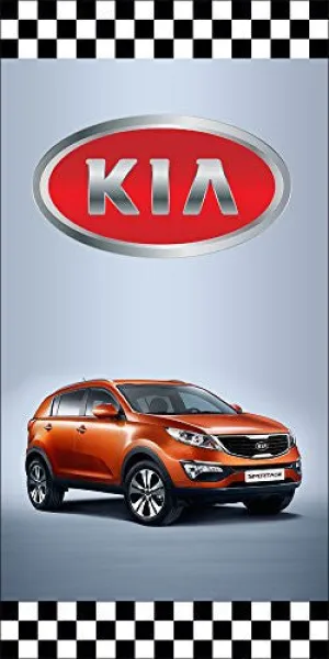 KIA Auto Dealer Vertical Avenue Pole Banner Signs