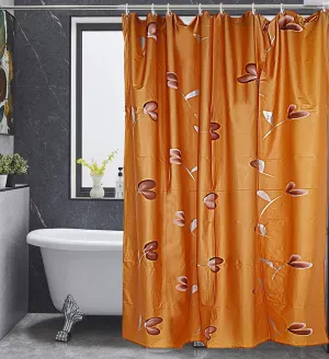 Kuber Industries Shower Curtain & Bathmat Set | Non-Slip Bath mats for Bathroom | Easy-Slide Curtains | Polyester Curtain or Bathmat for Bath Décor | XTL377-3T | 3 Pcs Set | Multicolor