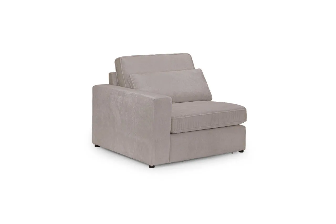 Kylie Modular Sofa - Mocha Left Hand Arm Piece - 110 CM
