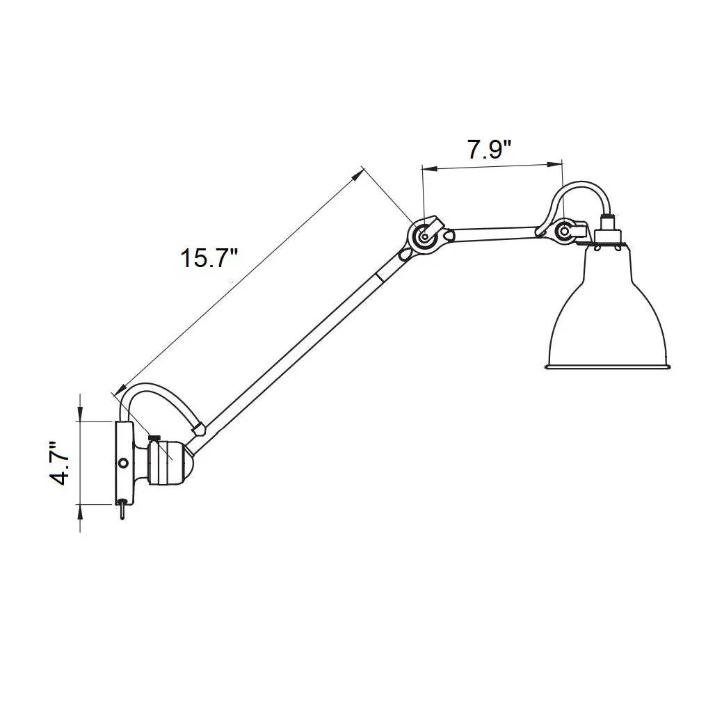 Lampe Gras N°304L Wall Sconce