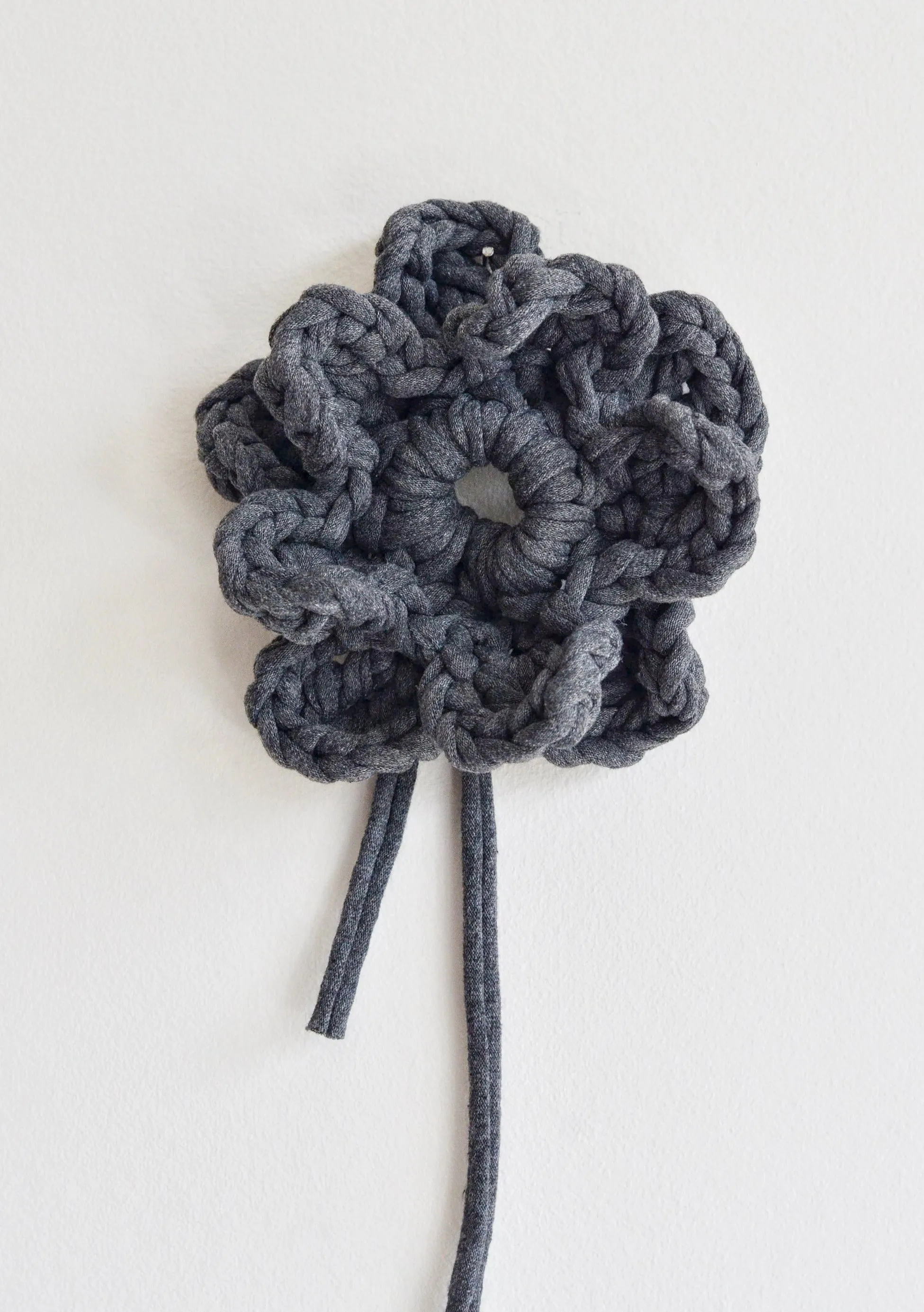 Large Crocheted Flowers with Recycled Cotton T-shirt yarn