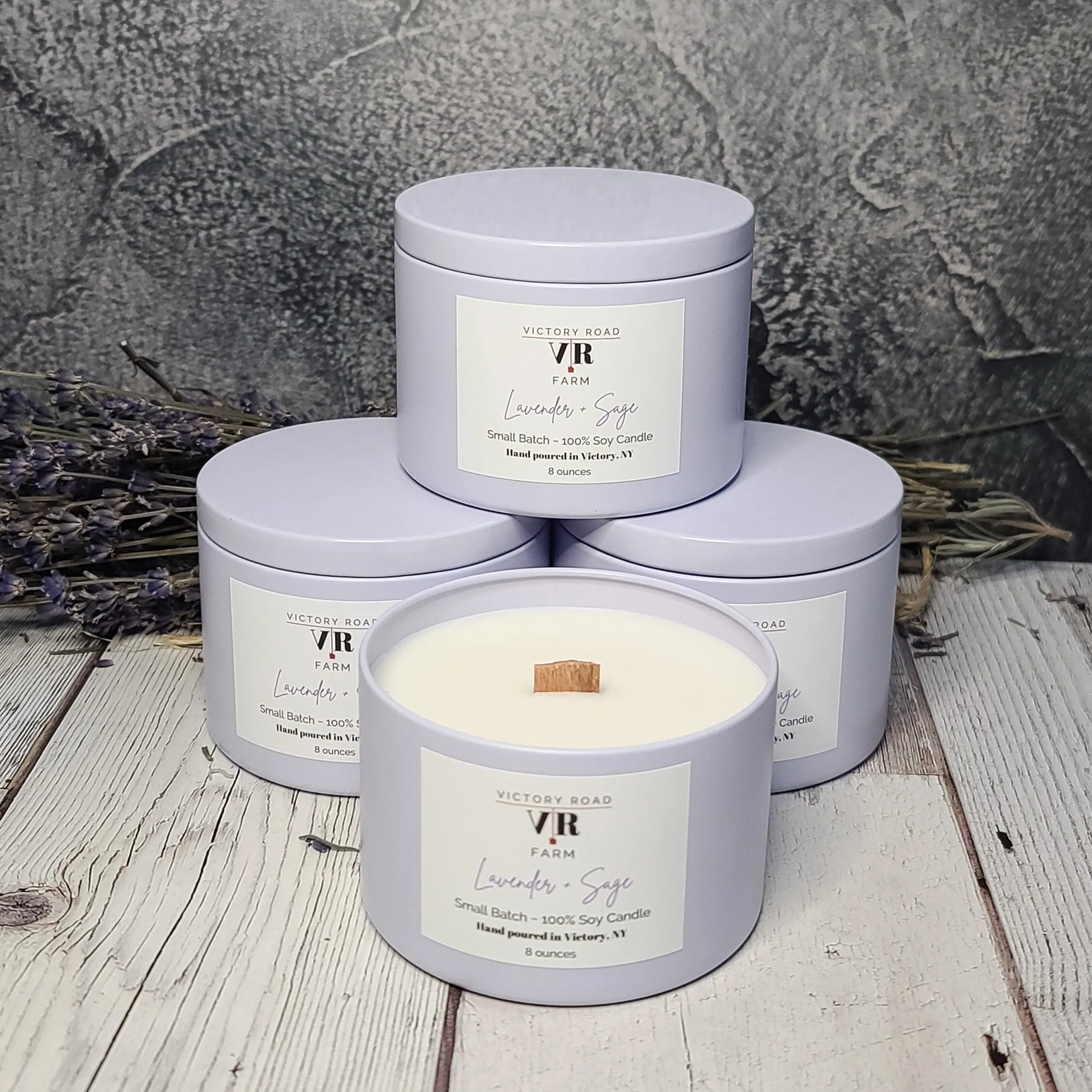 Lavender   Sage Soy Wax Candle