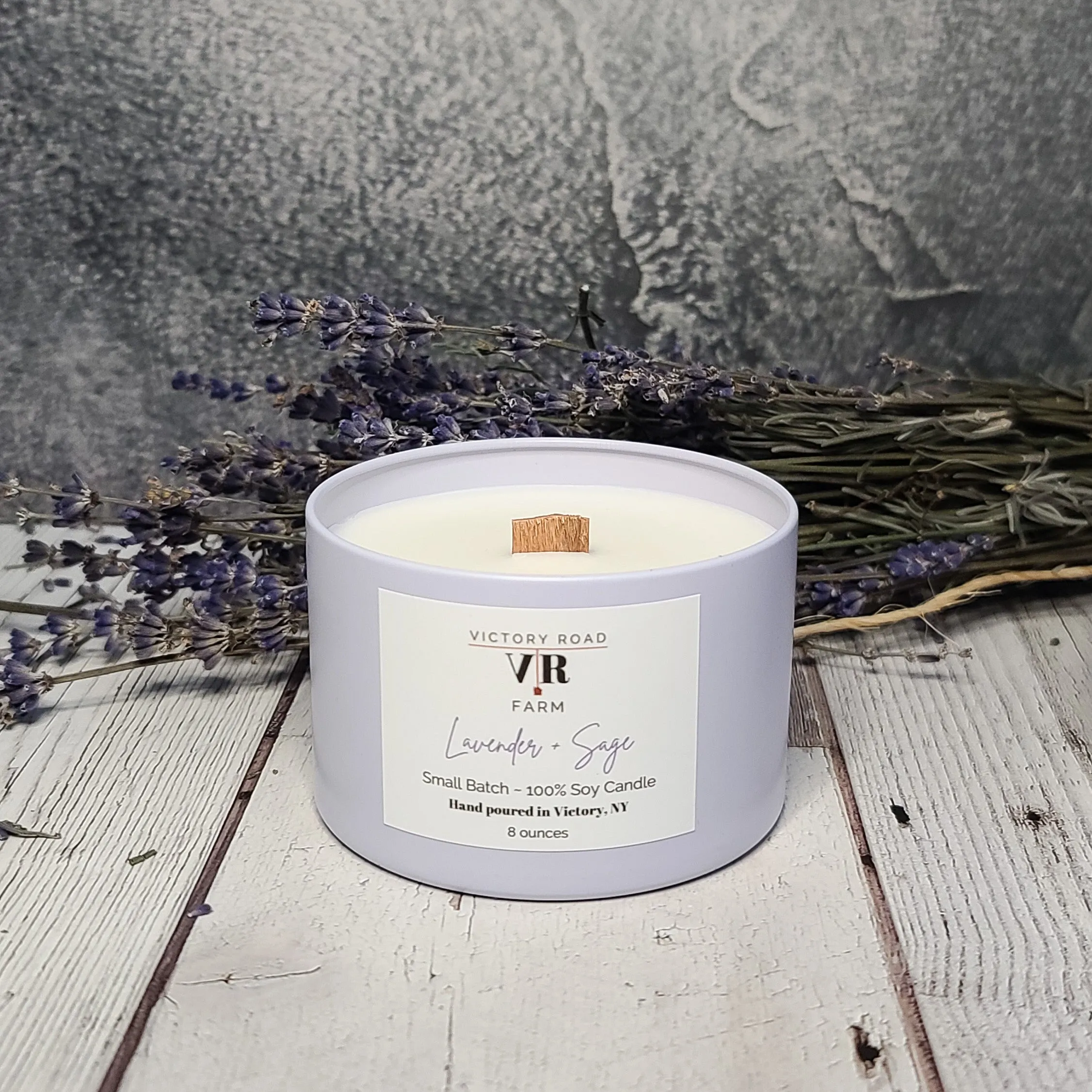 Lavender   Sage Soy Wax Candle