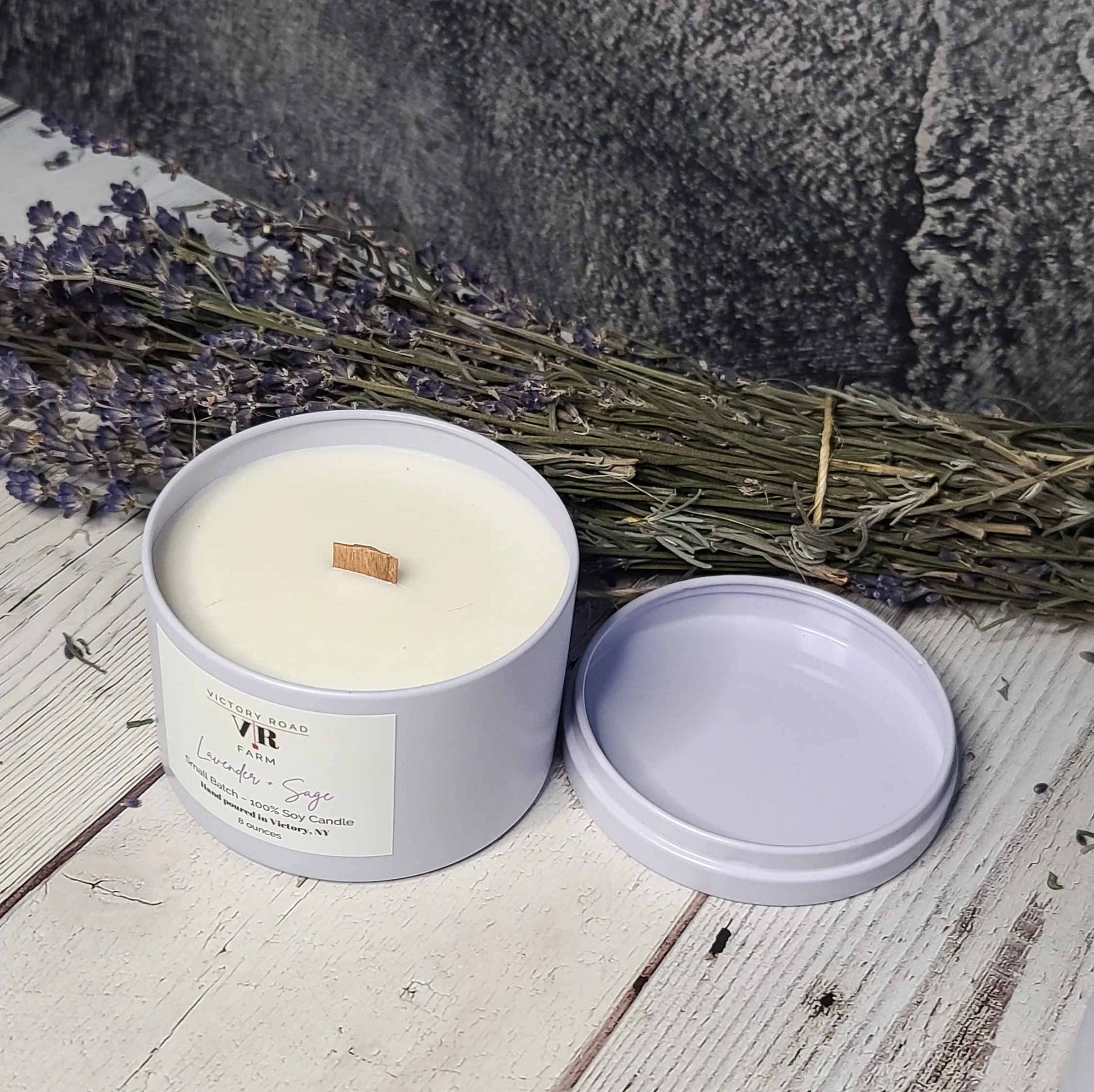 Lavender   Sage Soy Wax Candle