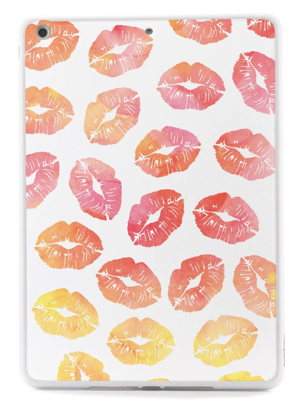 Lip Print Pattern - Sunset Colors - White Case