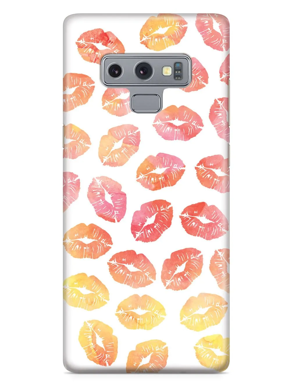 Lip Print Pattern - Sunset Colors - White Case