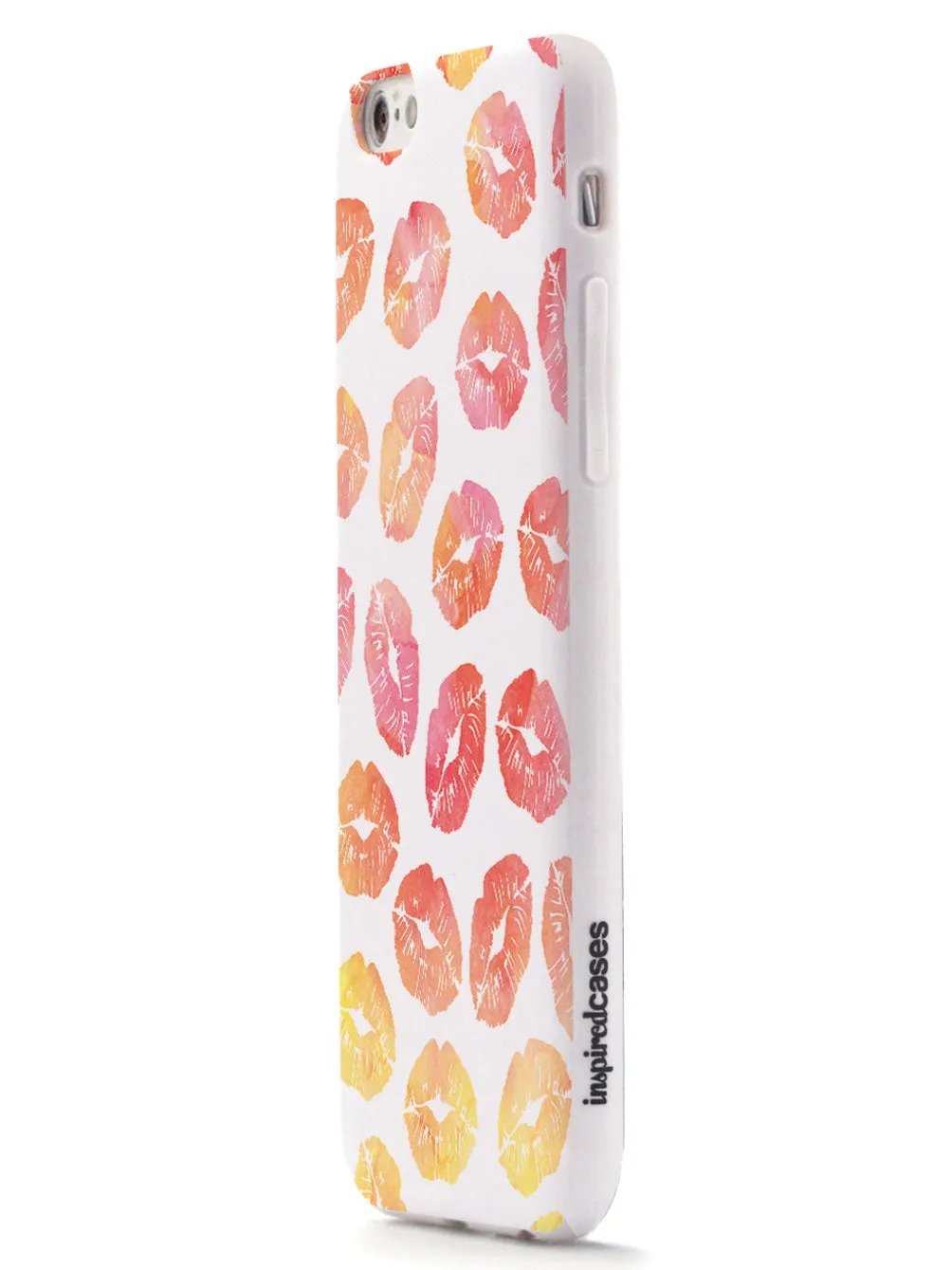 Lip Print Pattern - Sunset Colors - White Case