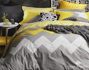Logan & Mason Marley Yellow Duvet Cover Set