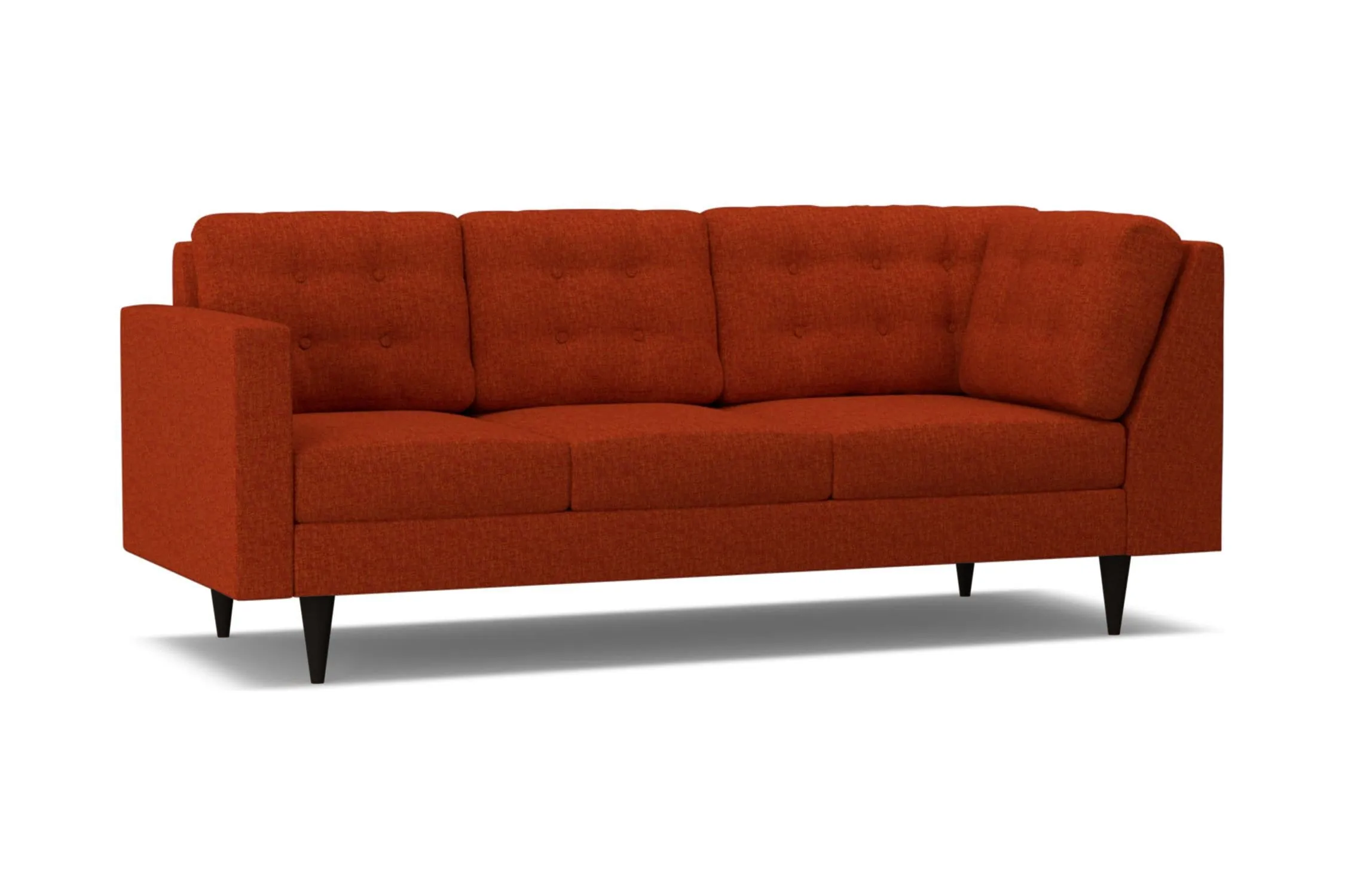 Logan Left Arm Corner Sofa :: Leg Finish: Espresso / Configuration: LAF - Chaise on the Left