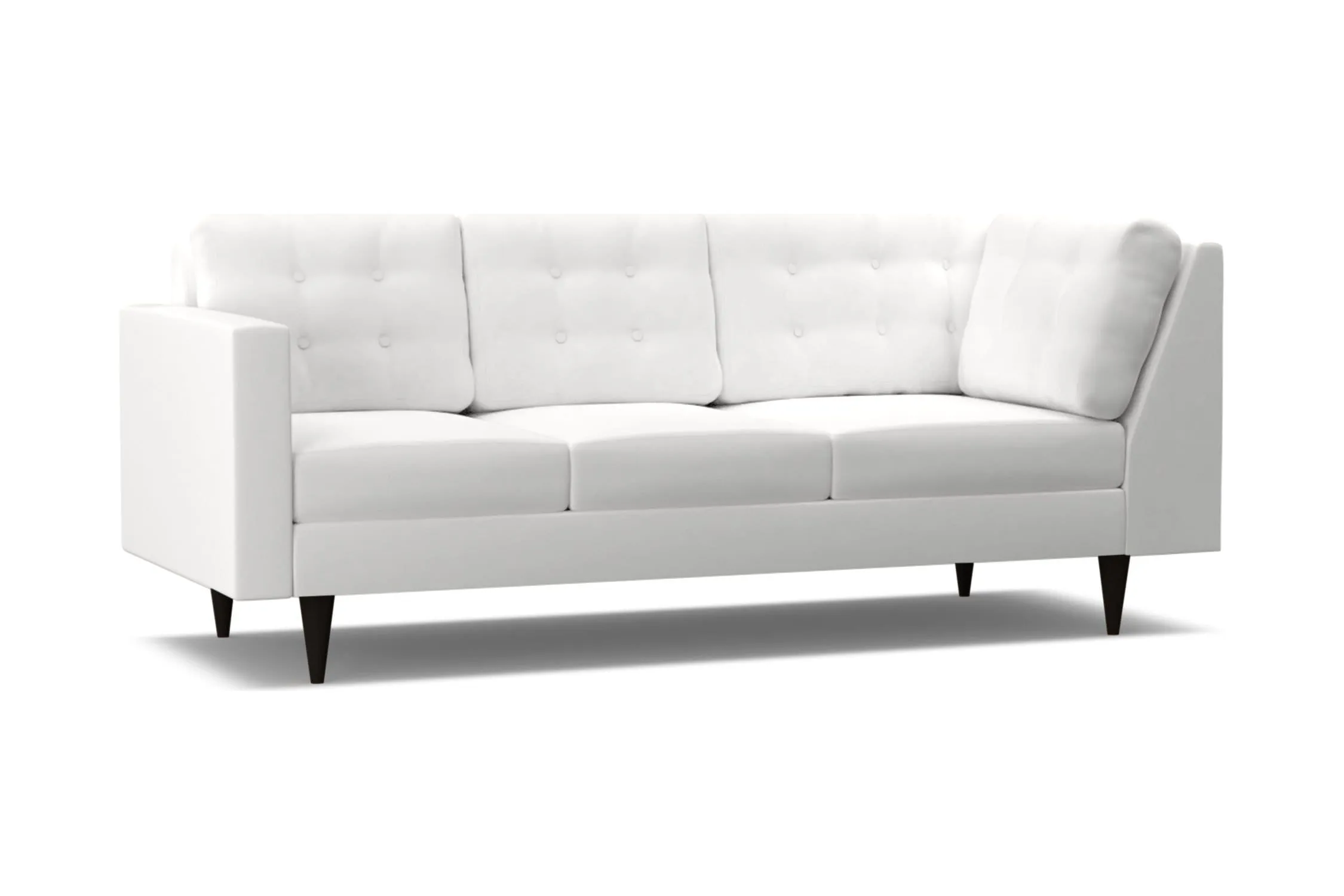 Logan Left Arm Corner Sofa :: Leg Finish: Espresso / Configuration: LAF - Chaise on the Left
