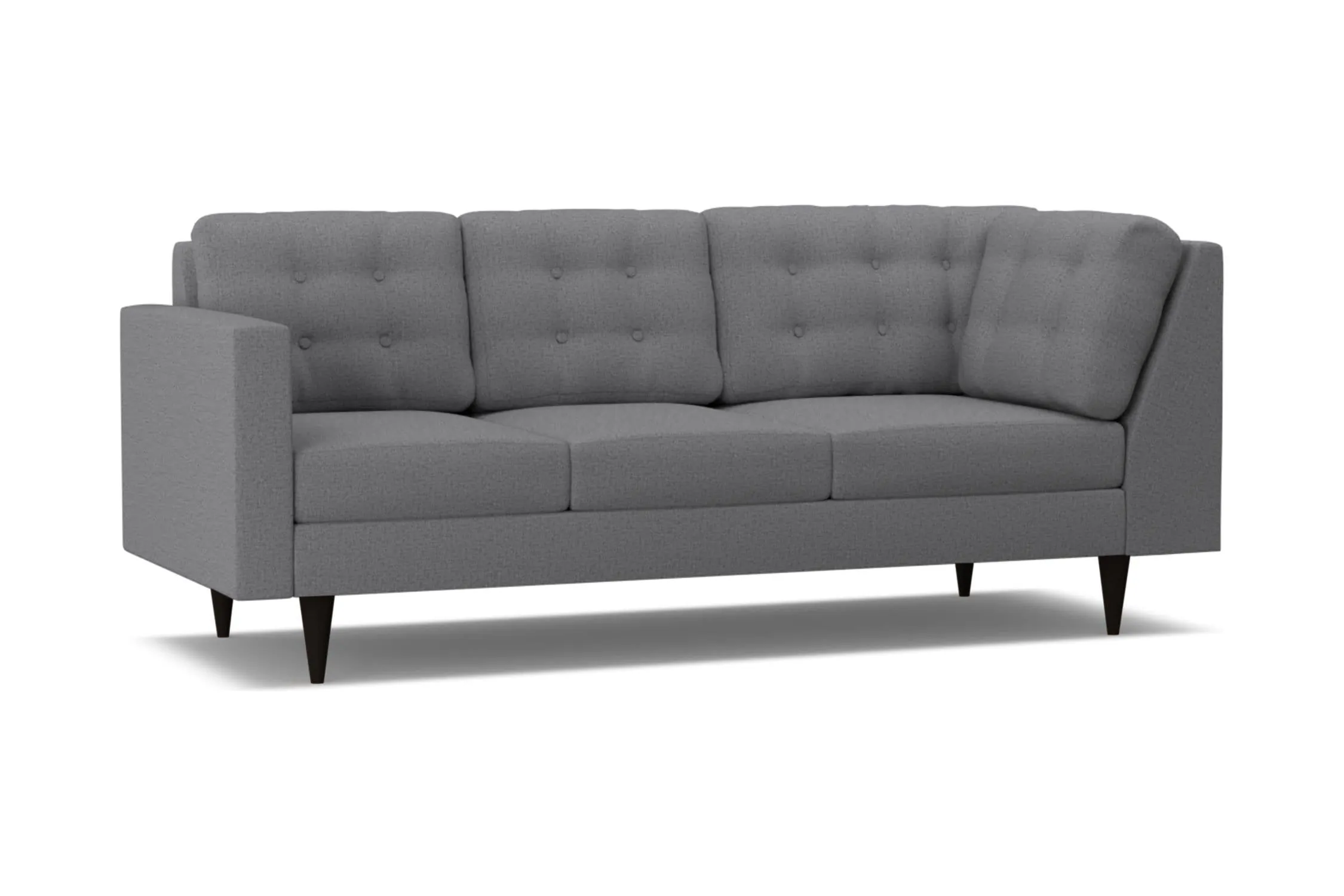Logan Left Arm Corner Sofa :: Leg Finish: Espresso / Configuration: LAF - Chaise on the Left