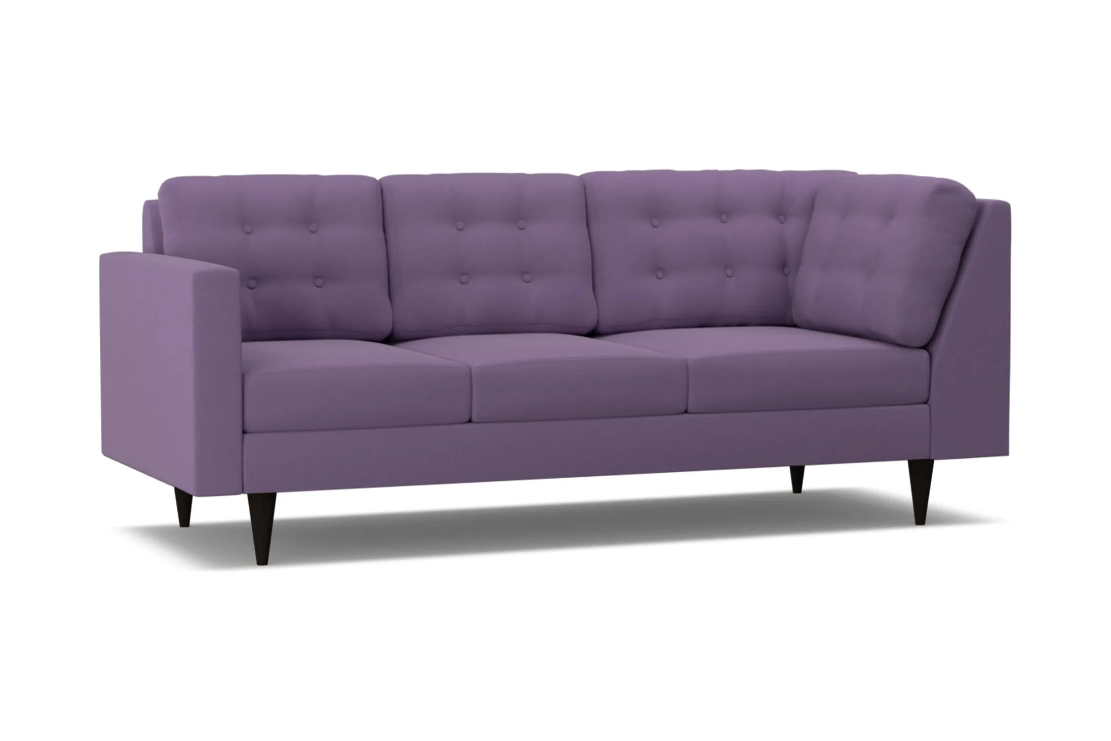 Logan Left Arm Corner Sofa :: Leg Finish: Espresso / Configuration: LAF - Chaise on the Left