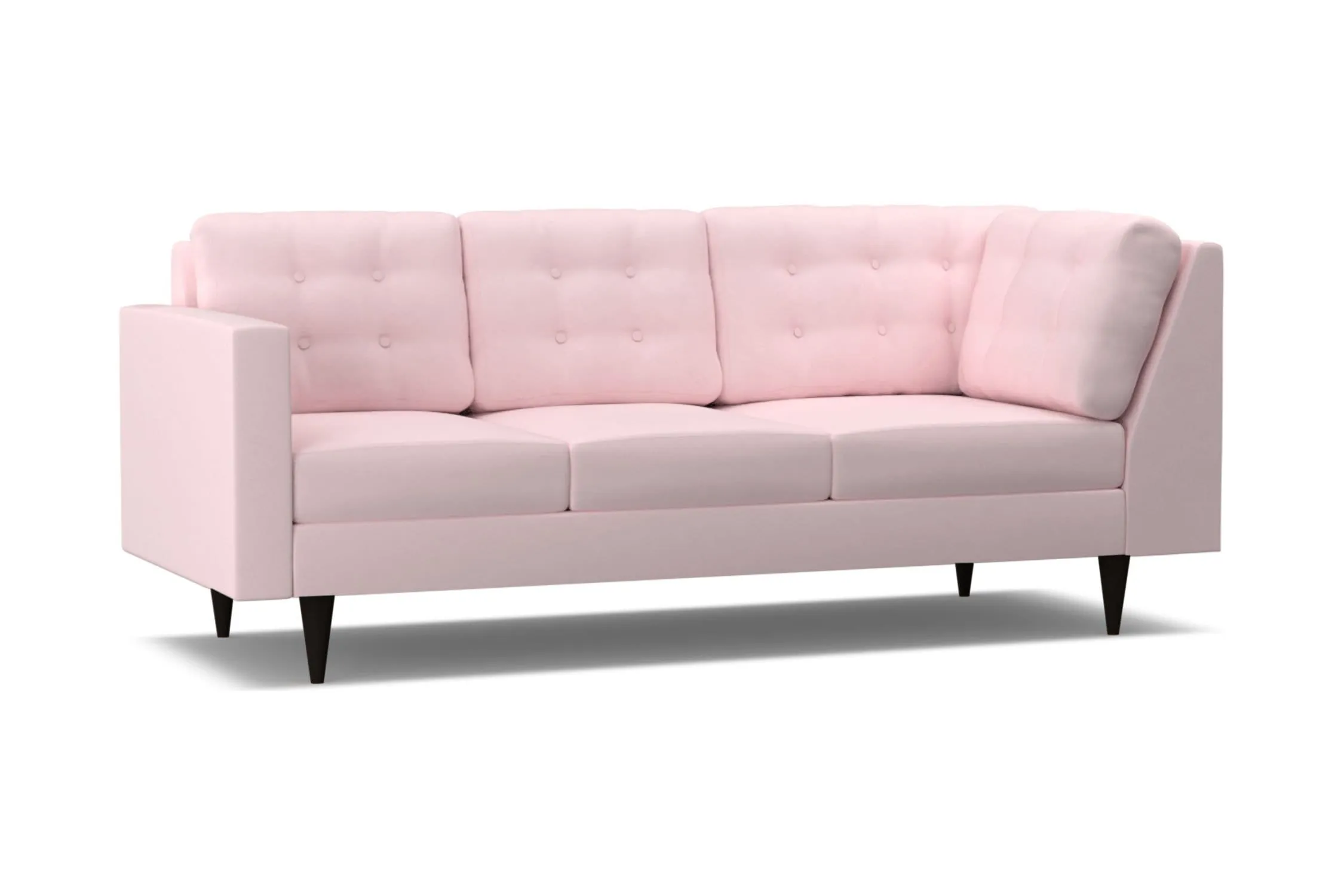 Logan Left Arm Corner Sofa :: Leg Finish: Espresso / Configuration: LAF - Chaise on the Left