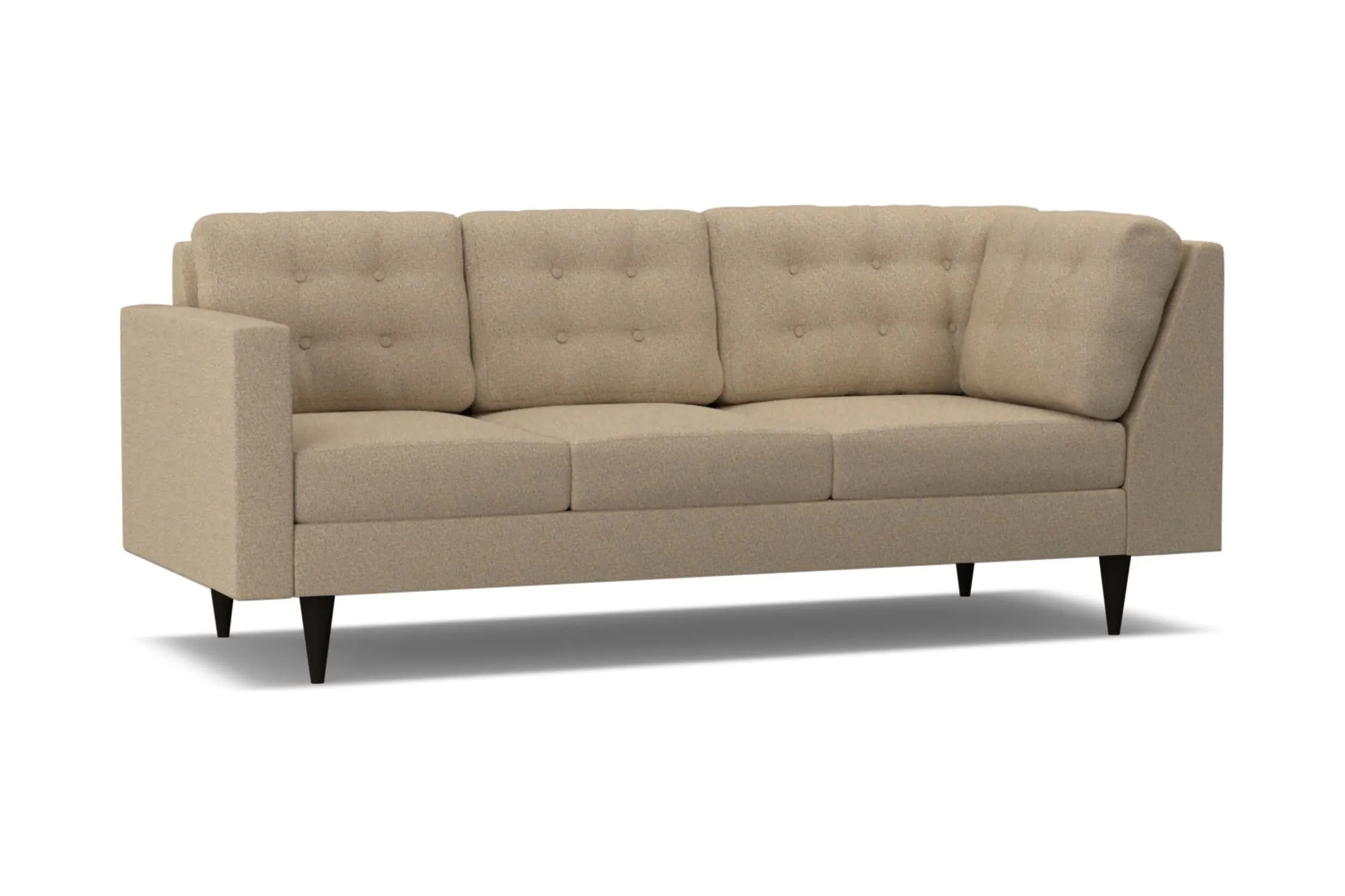 Logan Left Arm Corner Sofa :: Leg Finish: Espresso / Configuration: LAF - Chaise on the Left