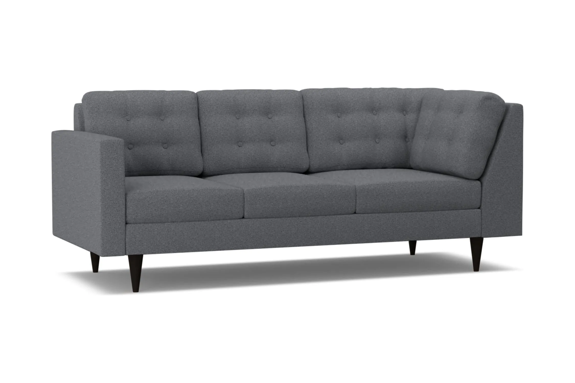 Logan Left Arm Corner Sofa :: Leg Finish: Espresso / Configuration: LAF - Chaise on the Left