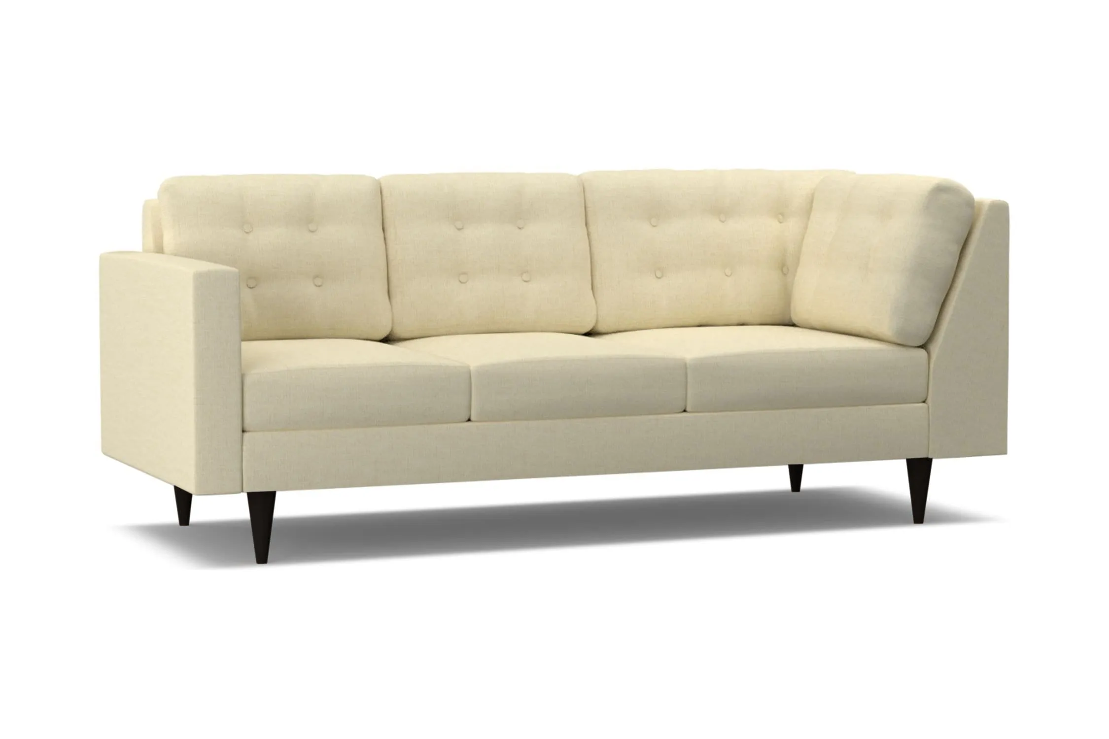 Logan Left Arm Corner Sofa :: Leg Finish: Espresso / Configuration: LAF - Chaise on the Left