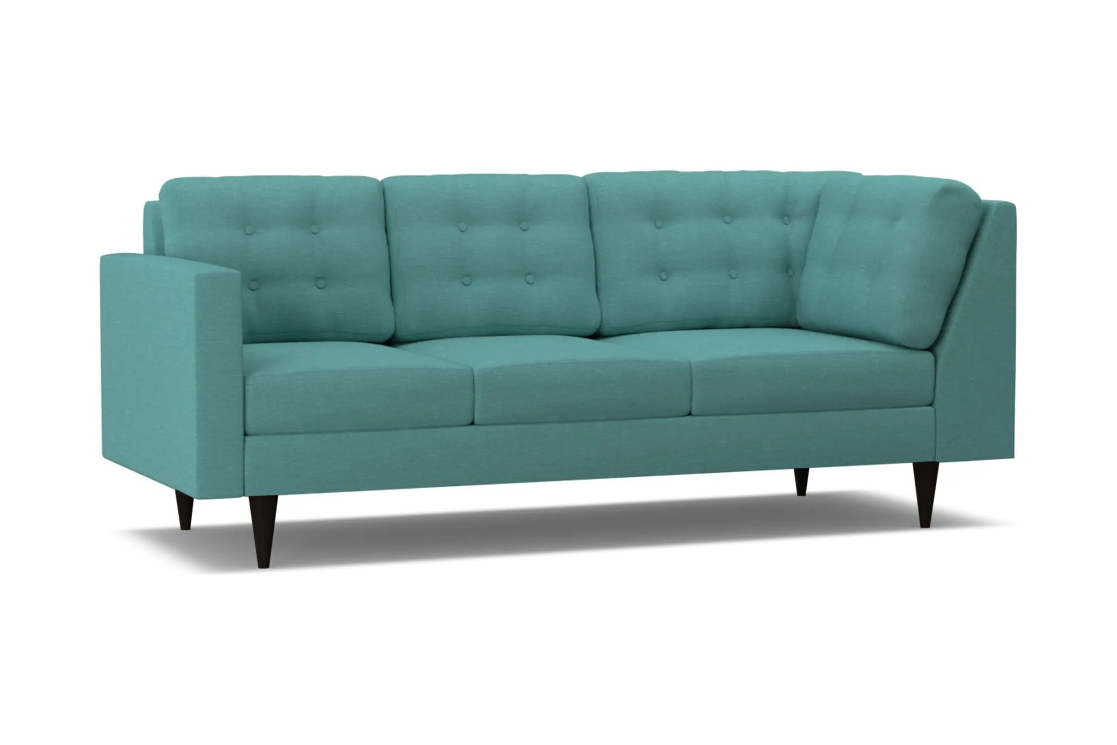Logan Left Arm Corner Sofa :: Leg Finish: Espresso / Configuration: LAF - Chaise on the Left