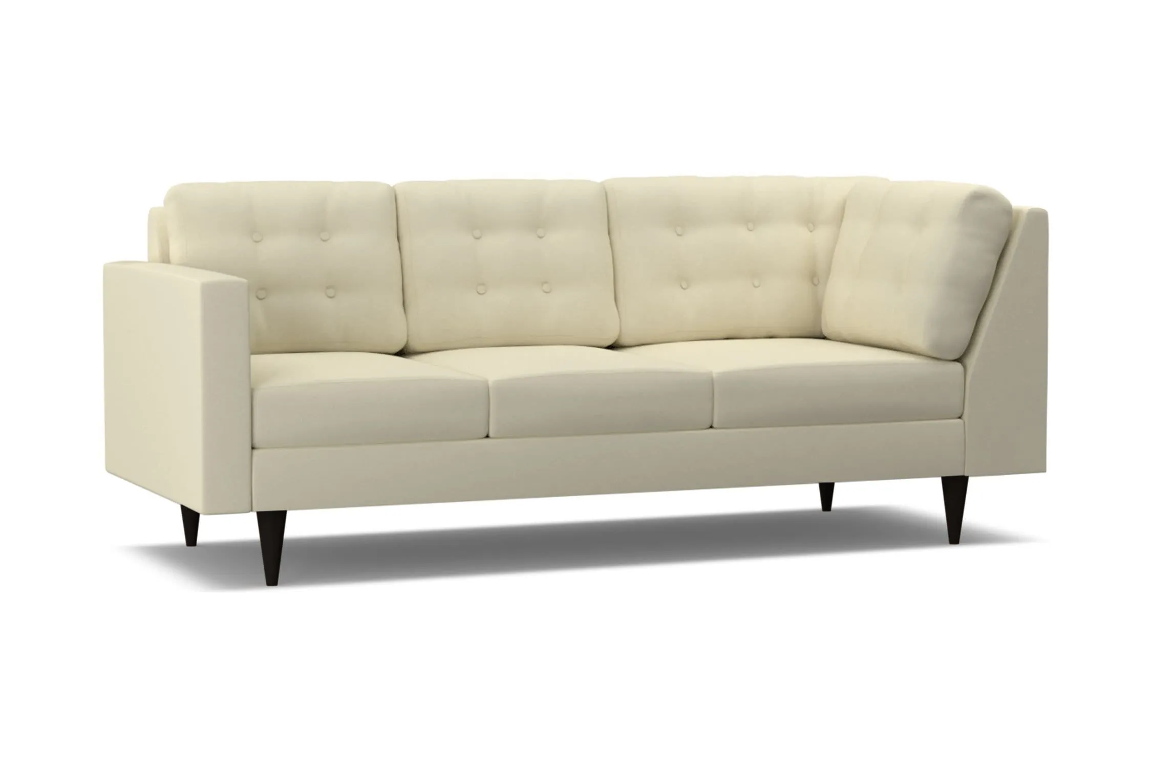Logan Left Arm Corner Sofa :: Leg Finish: Espresso / Configuration: LAF - Chaise on the Left