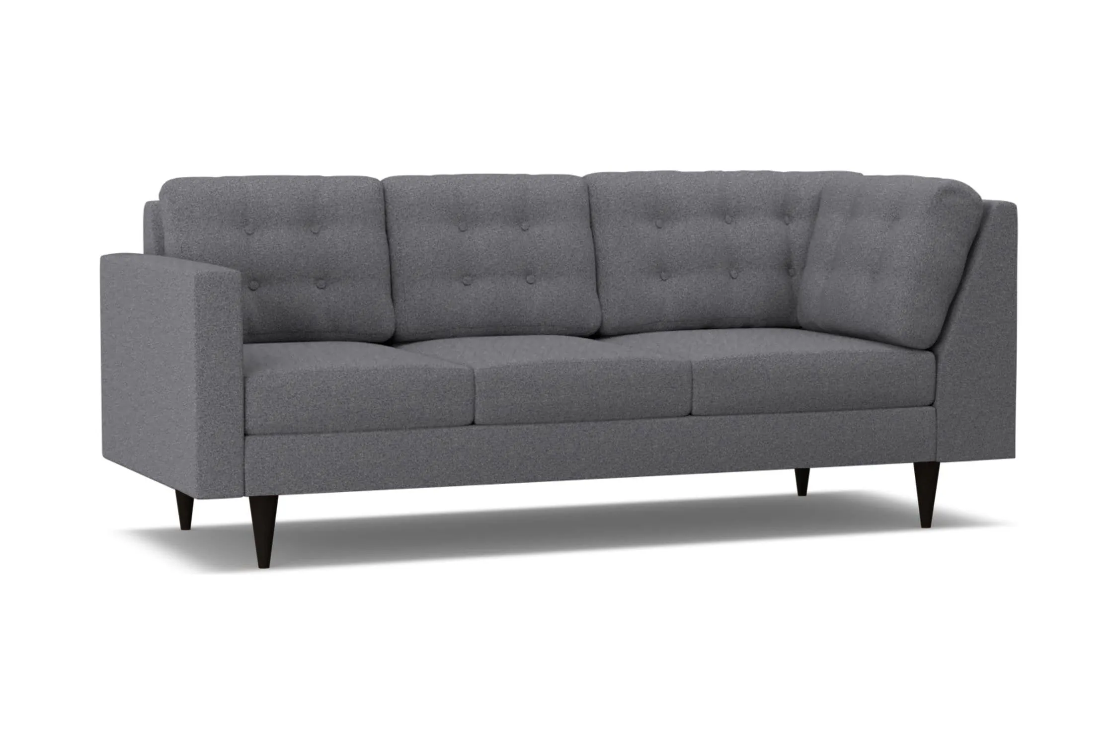 Logan Left Arm Corner Sofa :: Leg Finish: Espresso / Configuration: LAF - Chaise on the Left