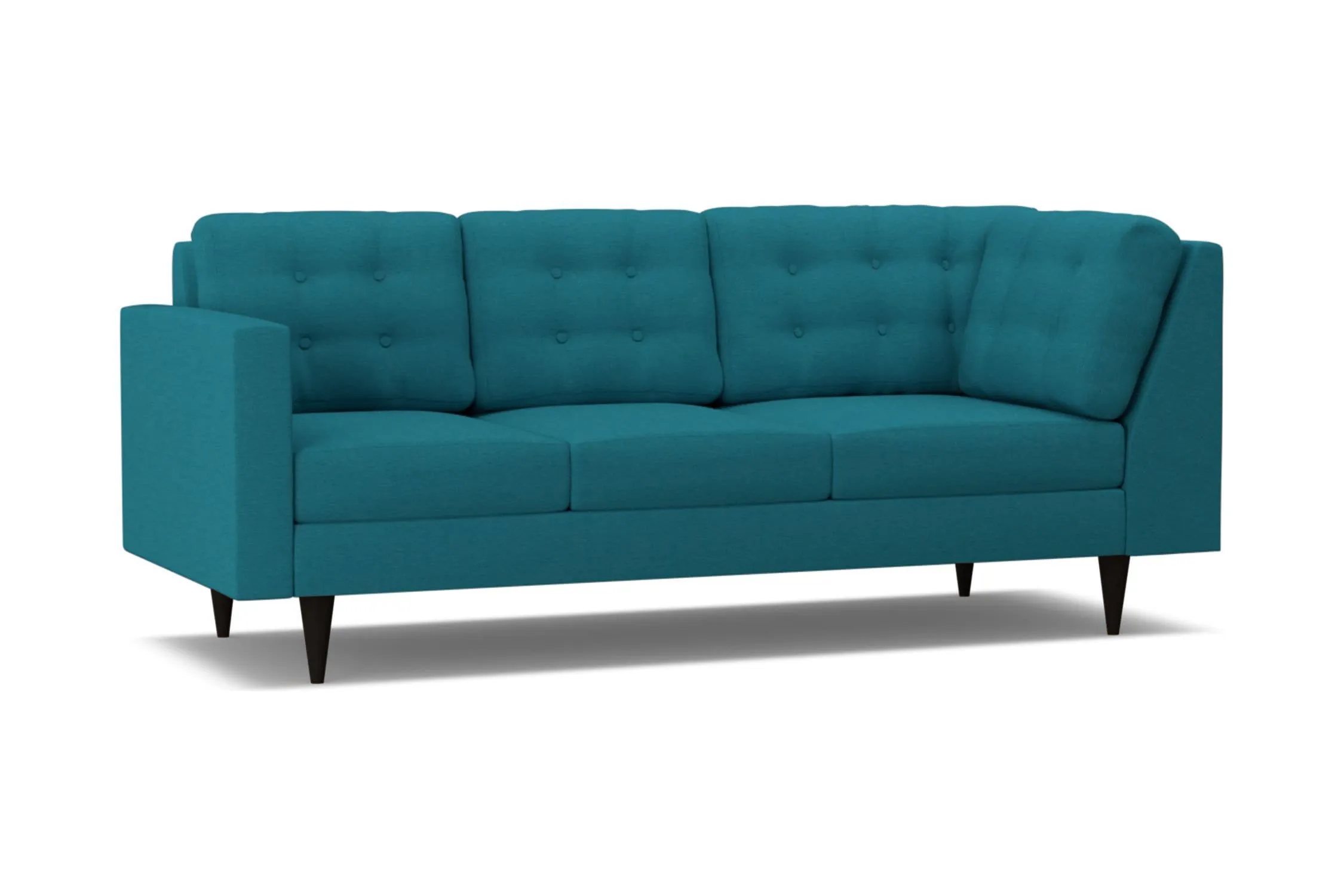 Logan Left Arm Corner Sofa :: Leg Finish: Espresso / Configuration: LAF - Chaise on the Left