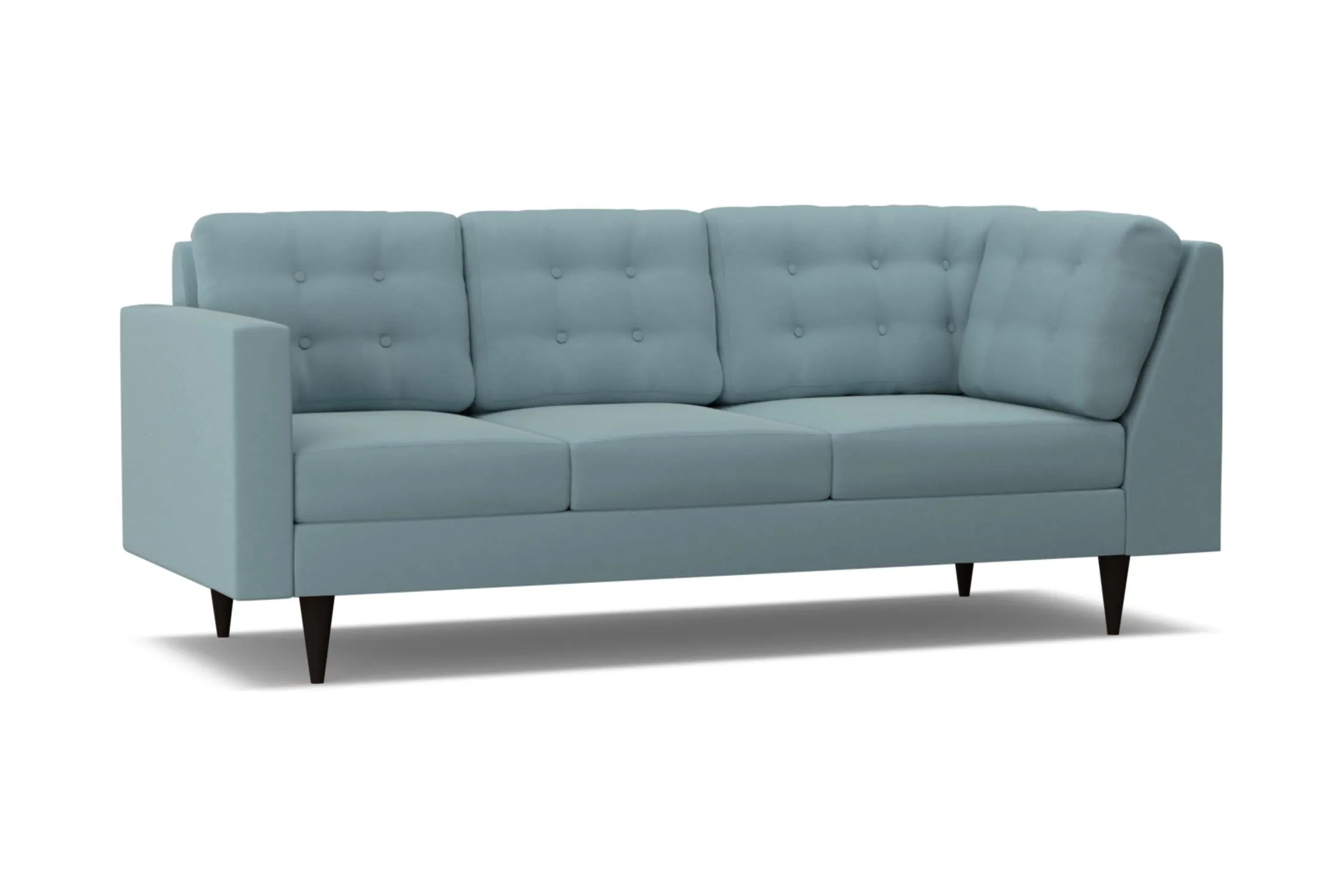 Logan Left Arm Corner Sofa :: Leg Finish: Espresso / Configuration: LAF - Chaise on the Left